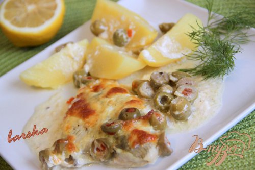 Рыба, запечённая с оливками Рыба, запечённая с оливками