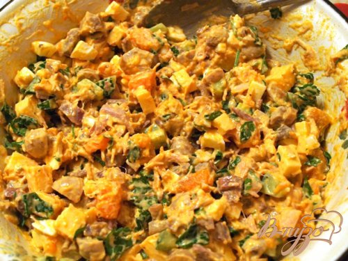 Салат с тыквой и курицей Салат с тыквой и курицей