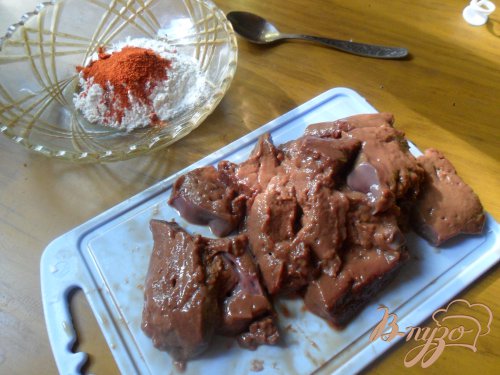 Печень с грибами Печень с грибами