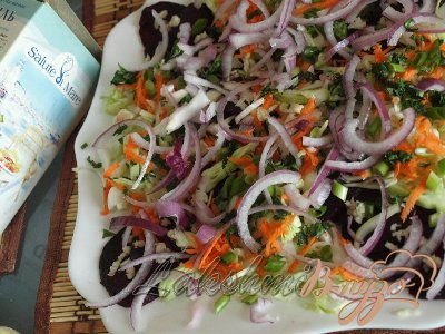Свекольный карпаччо с овощами Свекольный карпаччо с овощами