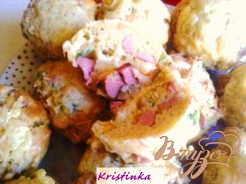 Маффины с ветчиной с сыром Маффины с ветчиной с сыром