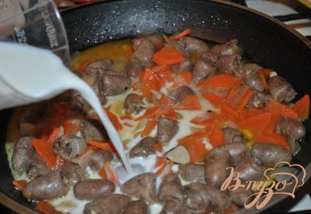 Куриные сердечки в сливочном соусе Куриные сердечки в сливочном соусе