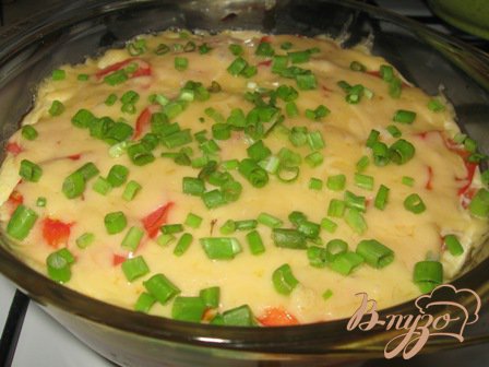 Страта с овощами и колбасой Страта с овощами и колбасой