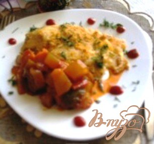 Куриное филе с соусом и сыром Куриное филе с соусом и сыром