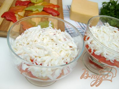 Салат-коктейль "Листопад" с ветчиной, сыром и сладким перцем:) Салат-коктейль "Листопад" с ветчиной, сыром и сладким перцем:)