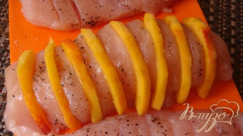 Куриные шарики с персиками Куриные шарики с персиками