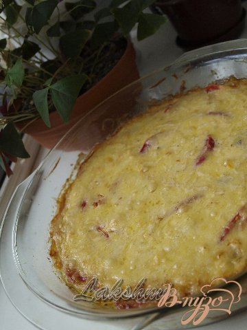 Помидоры с кабачками в сырной заливке Помидоры с кабачками в сырной заливке
