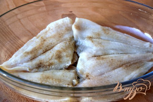 Камбала, запечённая под грибной шапочкой Камбала, запечённая под грибной шапочкой