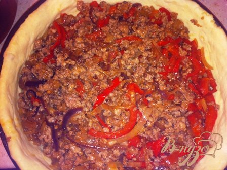 Мясной пирог с болгарским перцем Мясной пирог с болгарским перцем