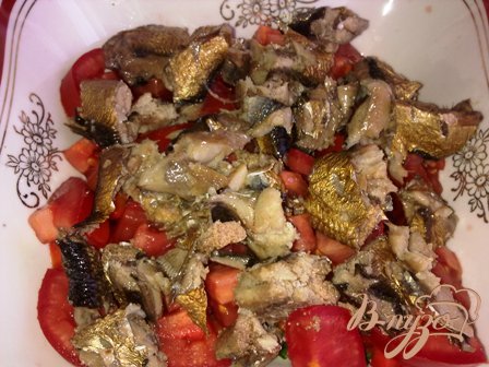 Салат из шпрот с овощами Салат из шпрот с овощами