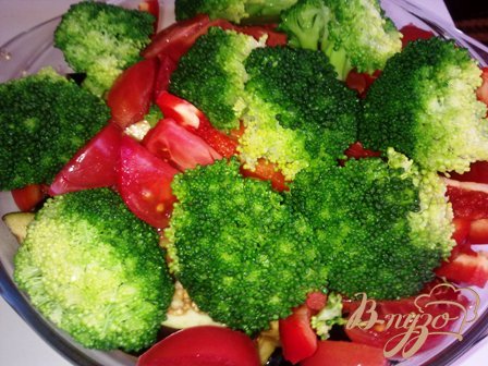 Тушеная курица с баклажанами и брокколи Тушеная курица с баклажанами и брокколи