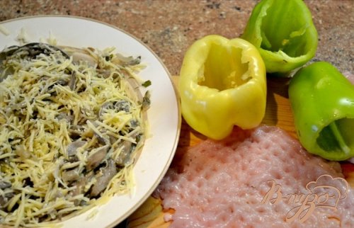 Перчики с грибами. Перчики с грибами.