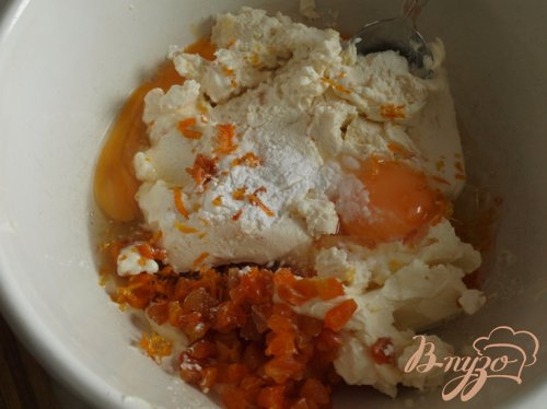 Творожное печенье с курагой "Снежки" Творожное печенье с курагой "Снежки"