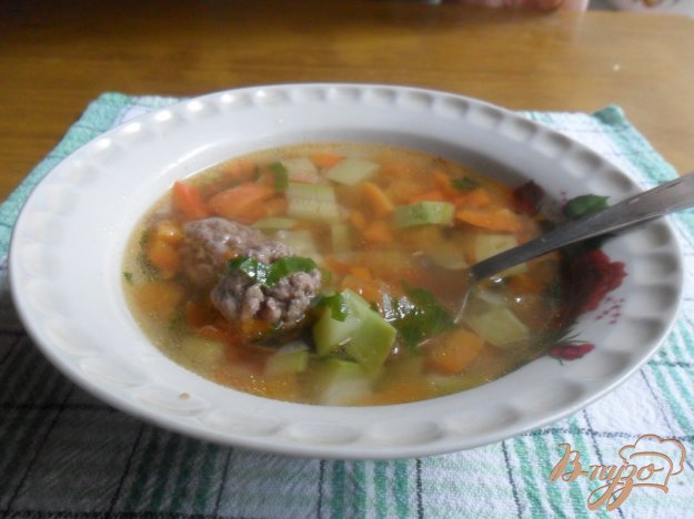 овочевий суп з фрикаделькаим. як приготувати з фото