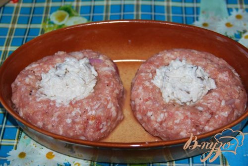 Гнёзда из фарша с рисом и грибами Гнёзда из фарша с рисом и грибами