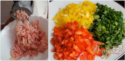 Куриные котлеты с болгарским перцем и беконом Куриные котлеты с болгарским перцем и беконом