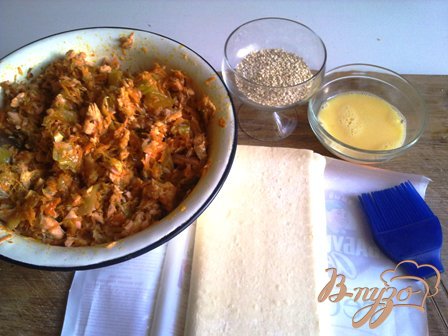 Пирог с горбушей и овощами Пирог с горбушей и овощами