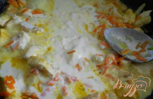 Фарфалле с курицей в сливочном соусе Фарфалле с курицей в сливочном соусе