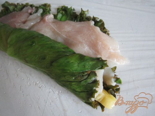 Куриные рулетики с ананасовой серединкой Куриные рулетики с ананасовой серединкой