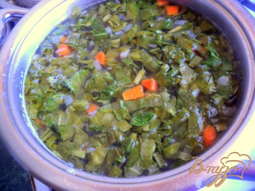 Зеленый борщ с фасолью (постный) Зеленый борщ с фасолью (постный)