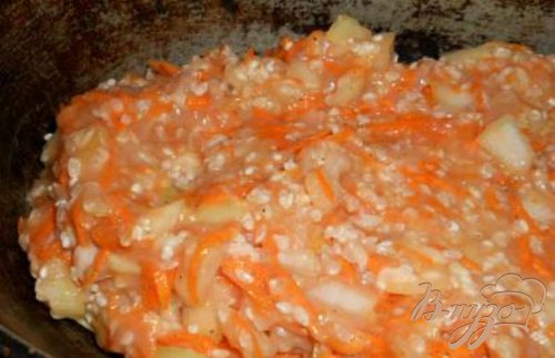 Капуста тушеная с рисом и фаршем Капуста тушеная с рисом и фаршем