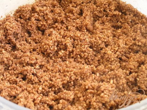 Шоколадный кускус с теплым манго и мятой. Шоколадный кускус с теплым манго и мятой.