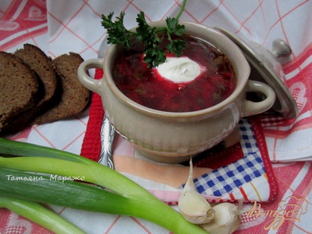 буряковий суп з овочами. як приготувати з фото