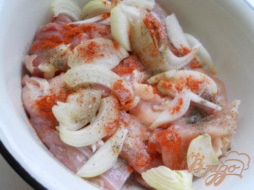 Шашлык из курицы на сковороде Шашлык из курицы на сковороде