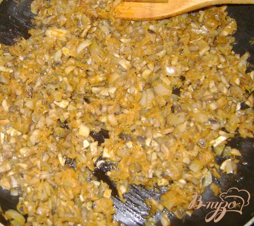 Печеночный торт с шампиньонами Печеночный торт с шампиньонами