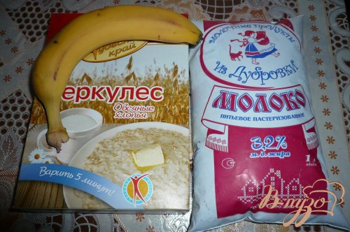 Овсяная каша с жареным бананом Овсяная каша с жареным бананом