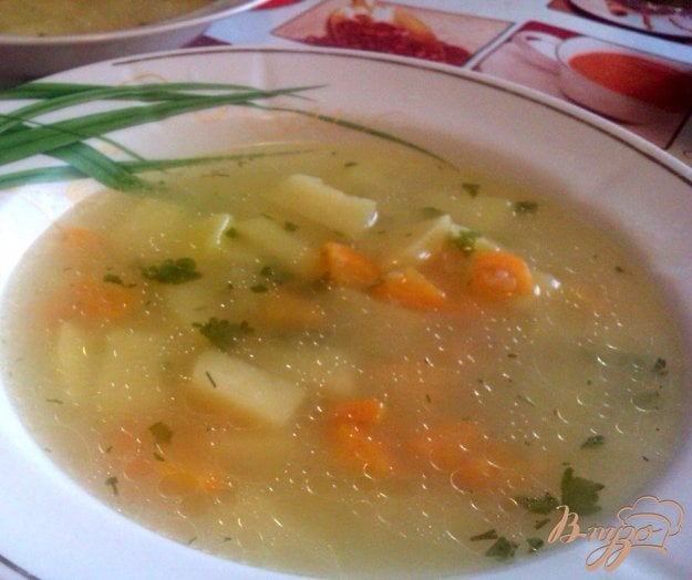 овочевий суп на курячому бульйоні. як приготувати з фото