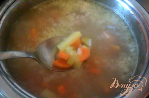 Овощной суп на курином бульоне Овощной суп на курином бульоне