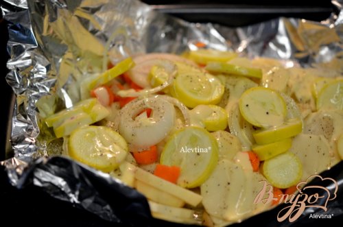 Картофель с овощами и сыром Картофель с овощами и сыром