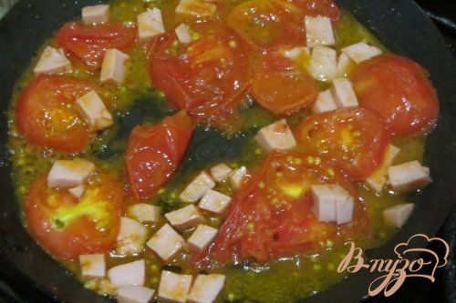 яичница с моцареллой и зеленью яичница с моцареллой и зеленью