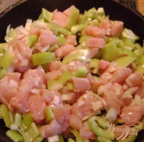 Киш с курицей и перцем Киш с курицей и перцем