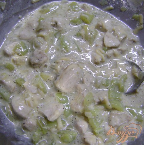 Киш с курицей и перцем Киш с курицей и перцем