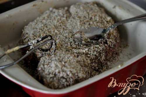 Говядина в панко крошке с чесночным вкусом Говядина в панко крошке с чесночным вкусом