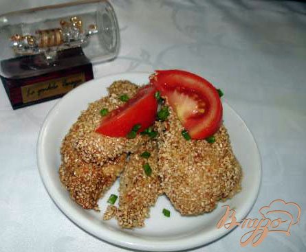 Куриные мясо в кунжуте Куриные мясо в кунжуте