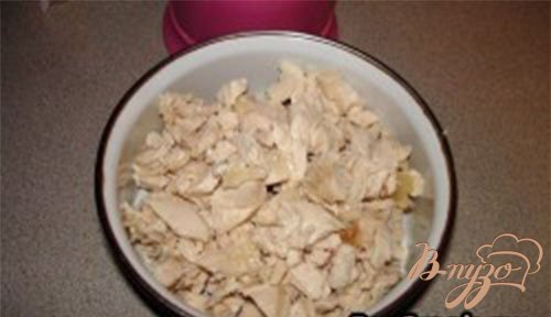 Cырный салат с курицей Cырный салат с курицей