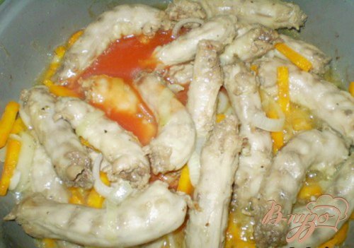 Куриные шейки с овощами Куриные шейки с овощами