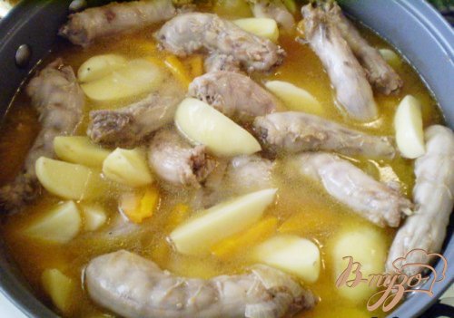 Куриные шейки с овощами Куриные шейки с овощами