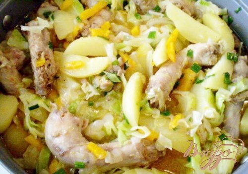 Куриные шейки с овощами Куриные шейки с овощами