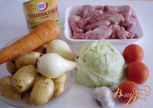 Куриные шейки с овощами Куриные шейки с овощами
