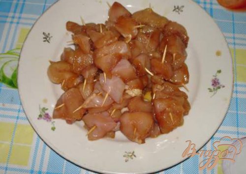 Куриные шашлычки на палочках Куриные шашлычки на палочках