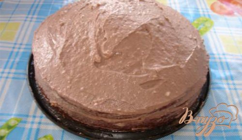 Сметанный торт с кофейно-масленным кремом и арахисом Сметанный торт с кофейно-масленным кремом и арахисом