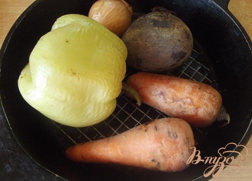 Борщ с печеными овощами Борщ с печеными овощами