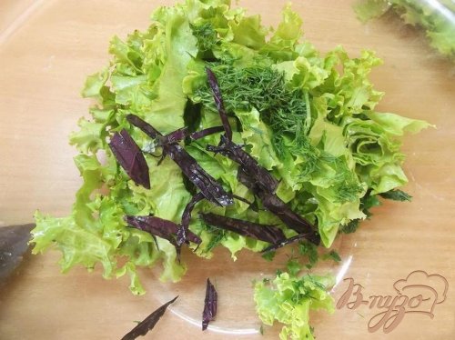 Французский салат из зелени Французский салат из зелени
