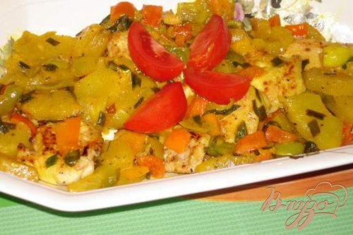 Сочные медальоны из курины (индейки) с ананасом Сочные медальоны из курины (индейки) с ананасом