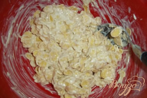Сырные оладушки с хлопьями Сырные оладушки с хлопьями