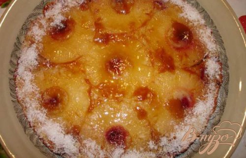 Английский пирог с ананасом и вишней Английский пирог с ананасом и вишней